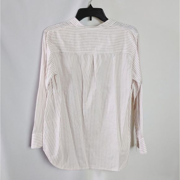 Madewell Striped Lace Up Front Pop Over Top Sz S - Picture 2 of 6